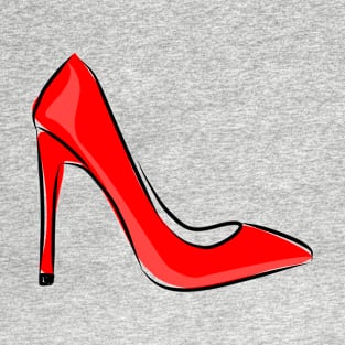 Bright red high-heeled shoe T-Shirt